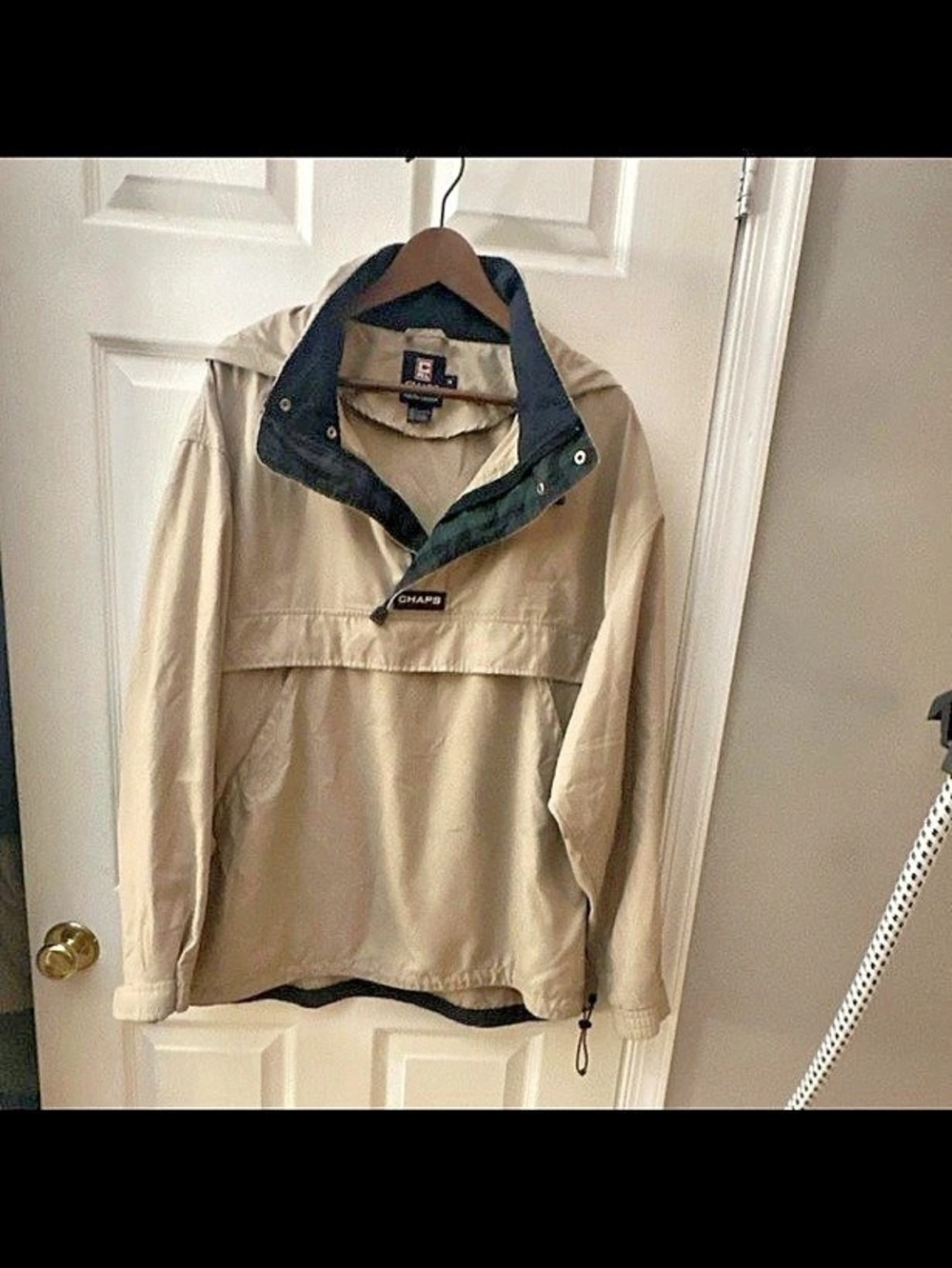 Chaps Hooded Utility Jacket Beige Medium
